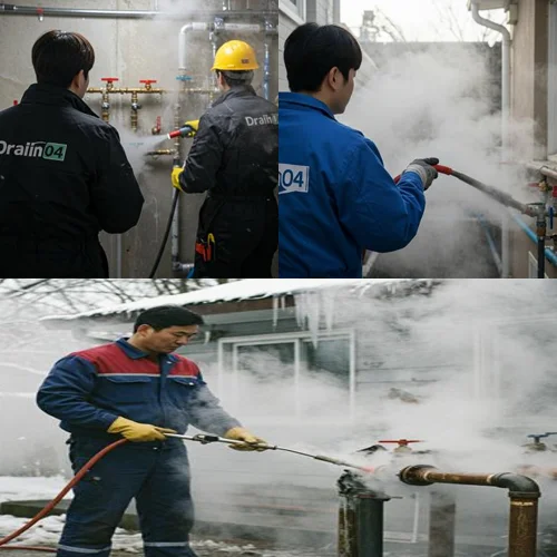 중산동 언 수도 녹임 해빙 업체 하수구 해빙 전문가가 왔어요