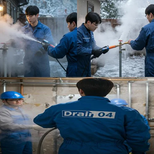 설문동 해빙 하수도 배관 업체 동파 피해 완벽하게 복구