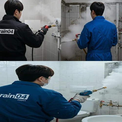 사리현동 수도관 동파 하수구 얼어붙은 하수도 문제 해결