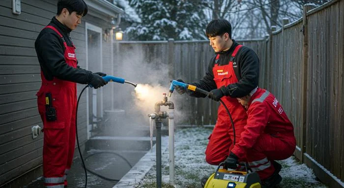 법곳동 언 수도 녹임 해빙 업체 얼었던 하수구 뻥 뚫어요