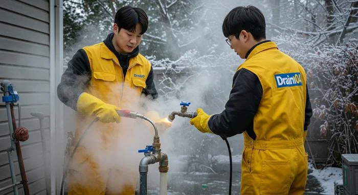 산황동 언 수도 녹임 해빙 업체 해빙 작업 안전하게 진행