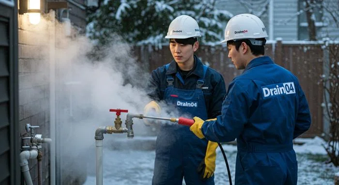 일산동구 하수구 해빙 얼었을때 녹여서 하수구 뻥 뚫어