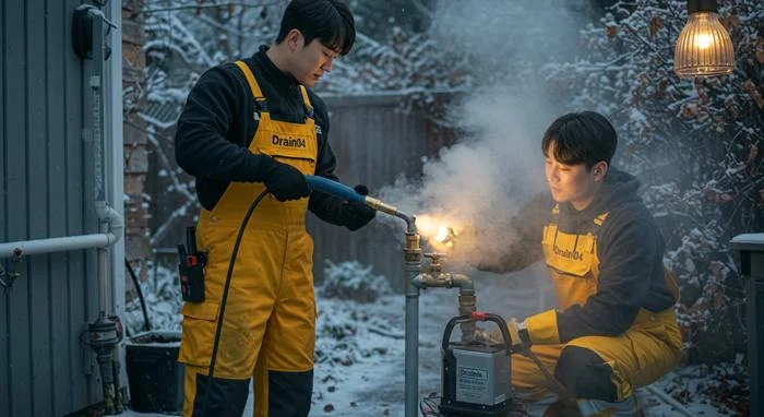 일산시 하수구 해빙 얼었을때 하수구 막힘 동파 해결사