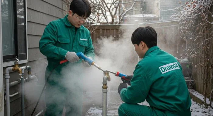 일산시 하수구 해빙 얼었을때 하수구 막힘 동파 해결사