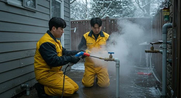 일산시 하수구 해빙 얼었을때 하수구 막힘 동파 해결사