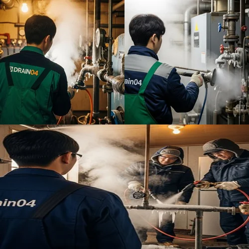 법곳동 수도관 동파 하수구 꽁꽁 언 하수관 녹여 드려요