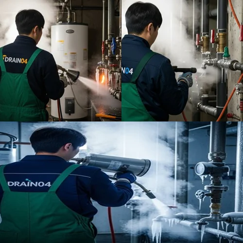 법곳동 수도관 동파 하수구 꽁꽁 언 하수관 녹여 드려요