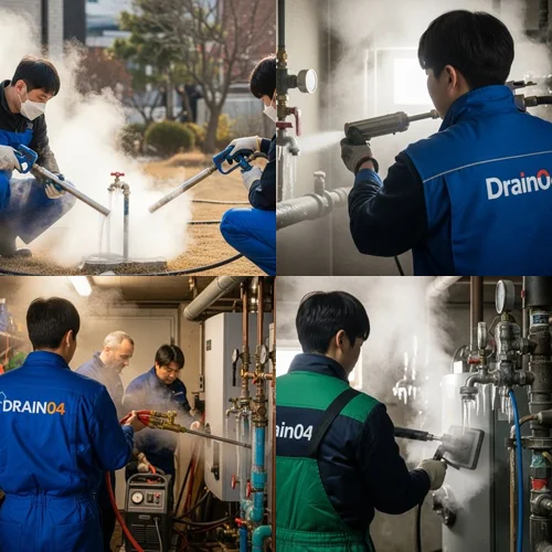 마두동 수도관 동파 하수구 해빙 작업 안전하게 진행