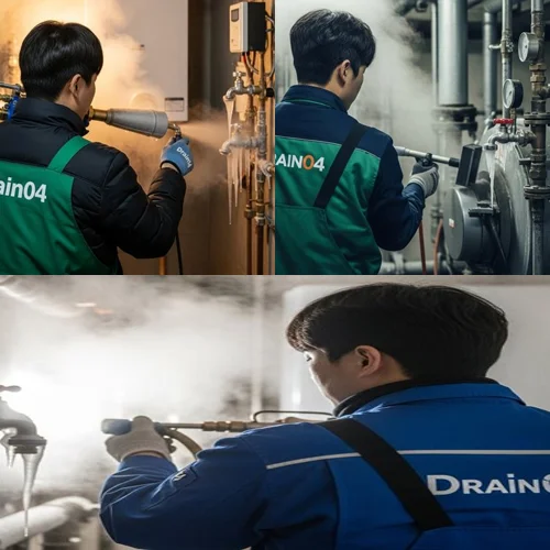 일산 하수구 해빙 얼었을때 꽁꽁 언 하수구 시원하게