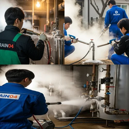 일산 하수구 해빙 얼었을때 꽁꽁 언 하수구 시원하게