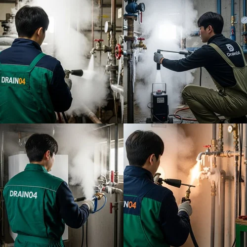 문봉동 수도관 동파 하수구 꽁꽁 언 배수관 시원하게