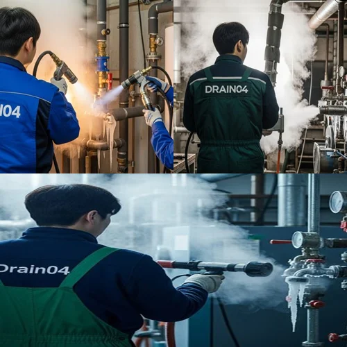 문봉동 수도관 동파 하수구 꽁꽁 언 배수관 시원하게