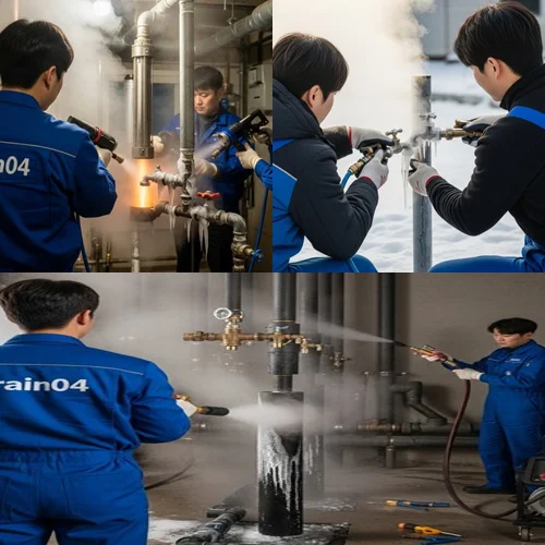 중산동 수도관 동파 하수구 녹임 기술 끝판왕이 해결