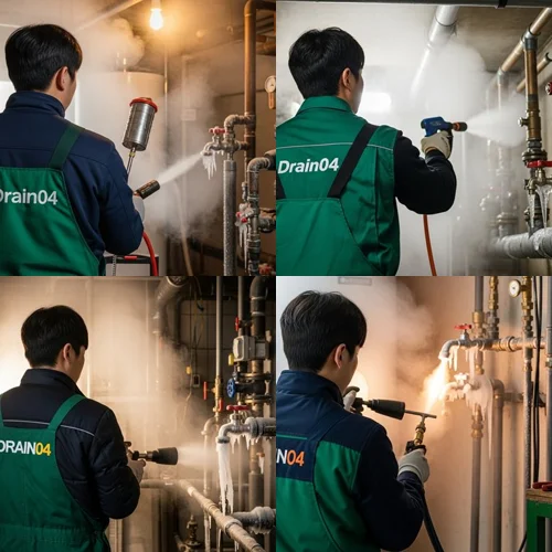 중산동 수도관 동파 하수구 녹임 기술 끝판왕이 해결