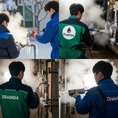 중산동 수도관 동파 하수구 녹임 기술 끝판왕이 해결