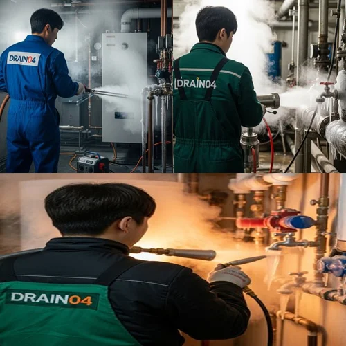 설문동 수도관 동파 하수구 겨울철 하수구 막힘 해결