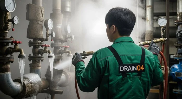 덕이동 언 수도 녹임 해빙 업체 겨울철 하수구 지킴이