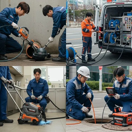 일산 정발산동 하수구 막힘 상가 배수구 역류 문제