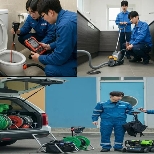 일산 설문동 하수구막힘 업체, 청석궁 근처 식당 작업