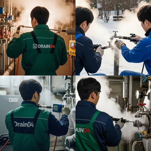 백석동 수도관 동파 하수구 녹임으로 쾌적한 환경을