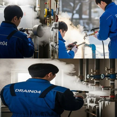 백석동 수도관 동파 하수구 녹임으로 쾌적한 환경을