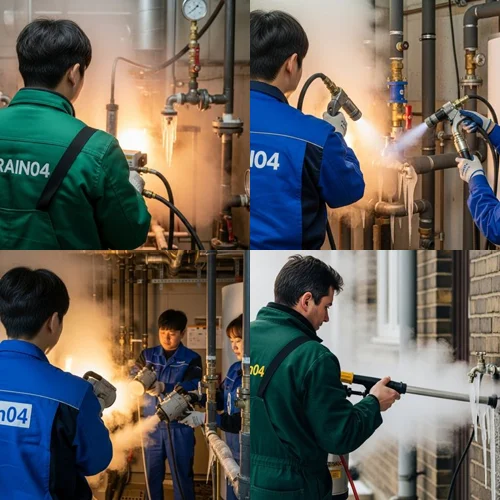 중산동 해빙 하수도 배관 업체 꽁꽁 언 하수도도 뚫어