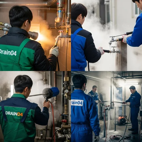 대화동 언 수도 녹임 해빙 업체 하수구 막힘까지 시원하게