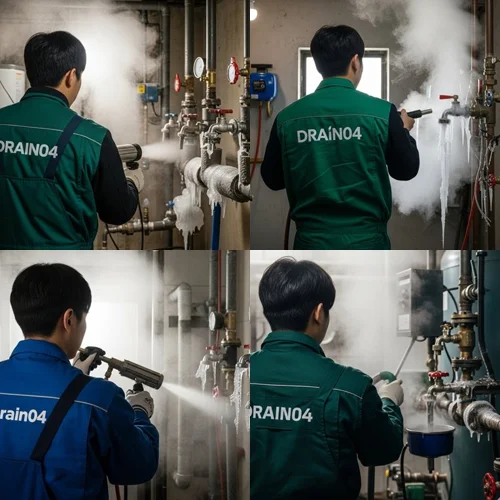 백석동 수도관 동파 하수구 녹임으로 쾌적한 환경을