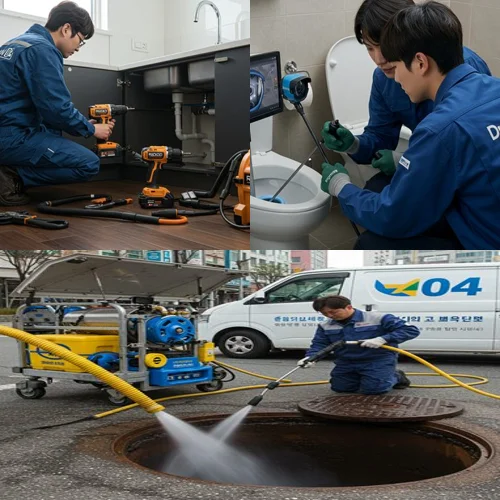 일산 중산동 하수구 뚫음 하수도 막힘 역류 해결