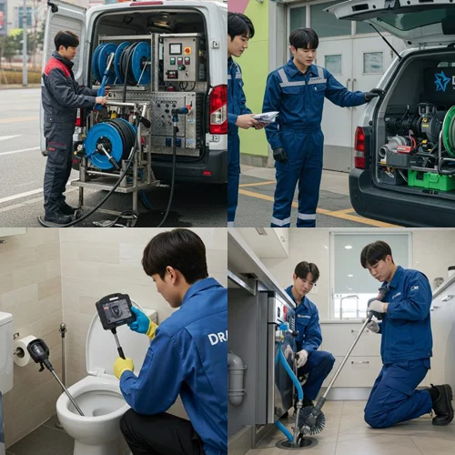 중산동 하수구 막힘 아파트 횡주관