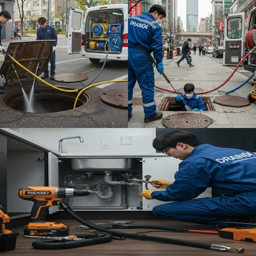 장항동 하수구 뚫음 호수공원