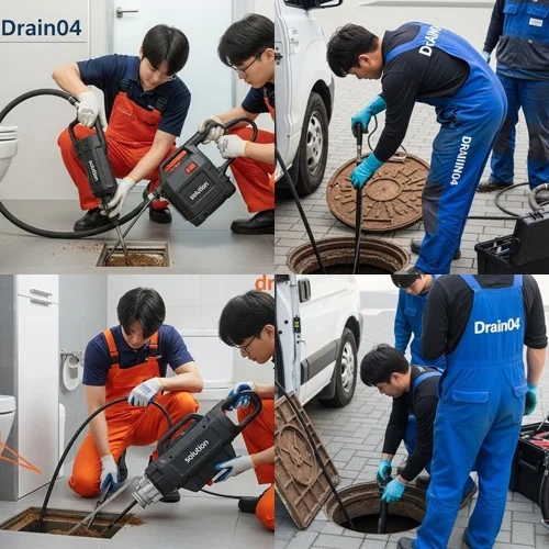 일산동구 변기 막힘 관통기 작업