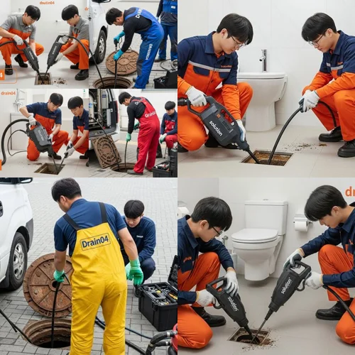 일산동구 변기 막힘 관통기 작업