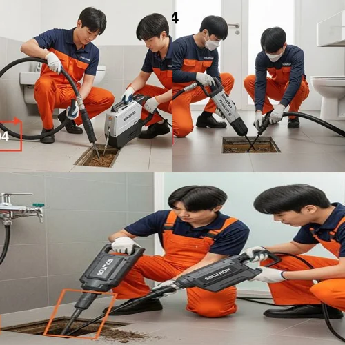 일산동구 변기 막힘 관통기 작업