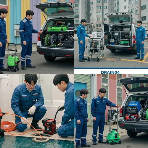 일산 고압세척 아파트 횡주관