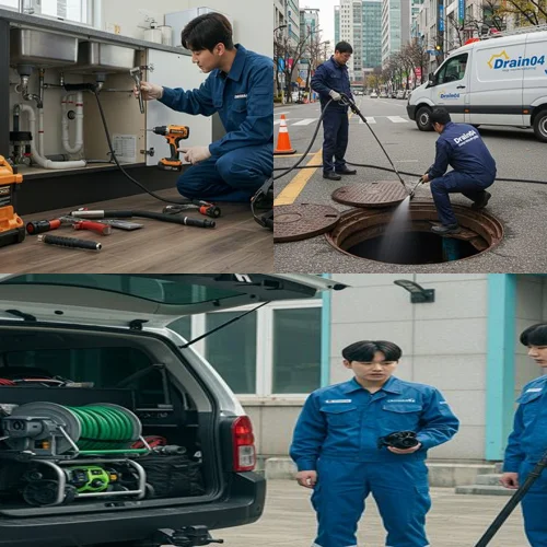 일산 고압세척 아파트 횡주관