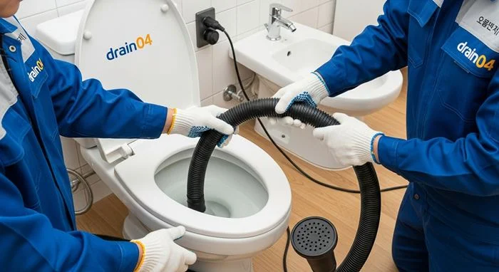 식사동 하수구 고압세척 문제 해결