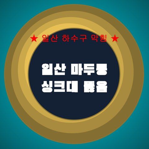 일산 마두동 싱크대 뚫음 4326