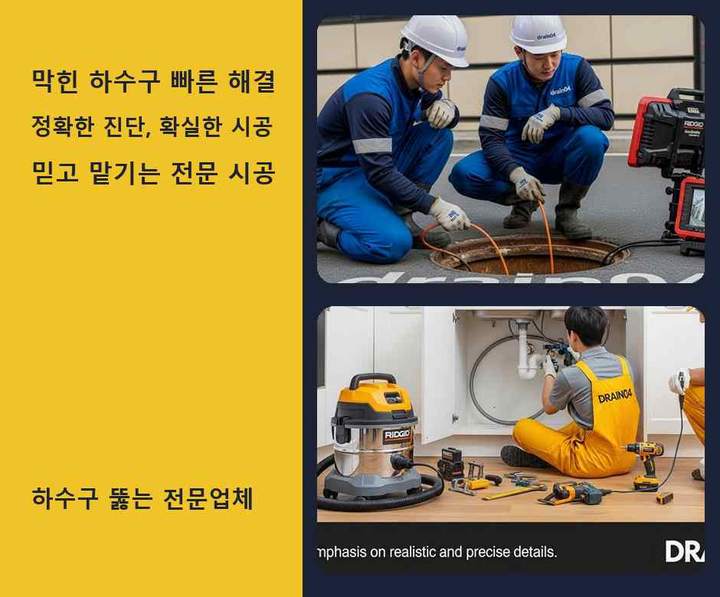 마두동 변기 뚫음 기름·슬러지 제거 작업