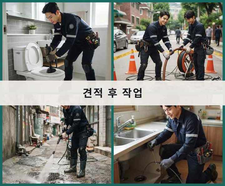 법곳동 변기 뚫음 시공 전 배관 상태