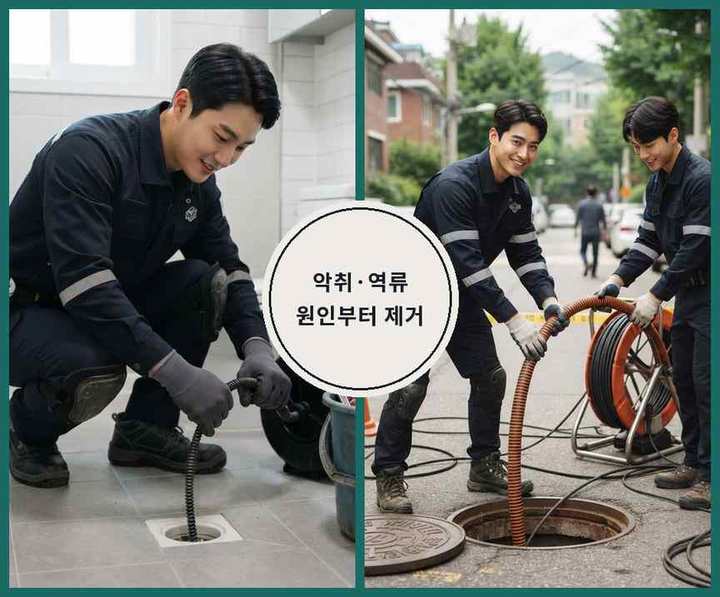 일산 장항동 하수구 뚫음 내시경 관로 점검